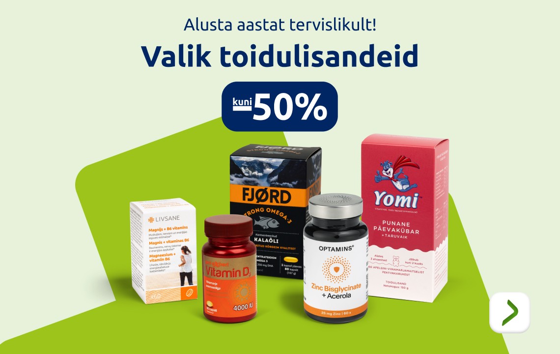 Valik toidulisandeid kuni -50%