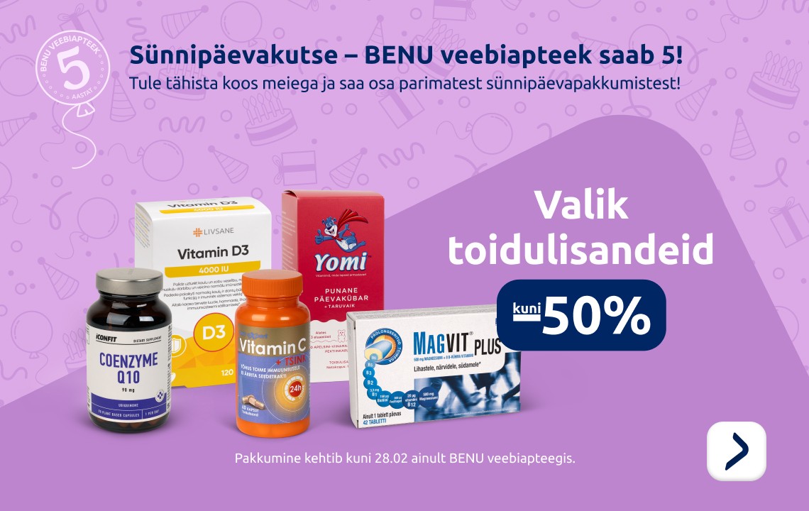 Valik toidulisandeid kuni -50%