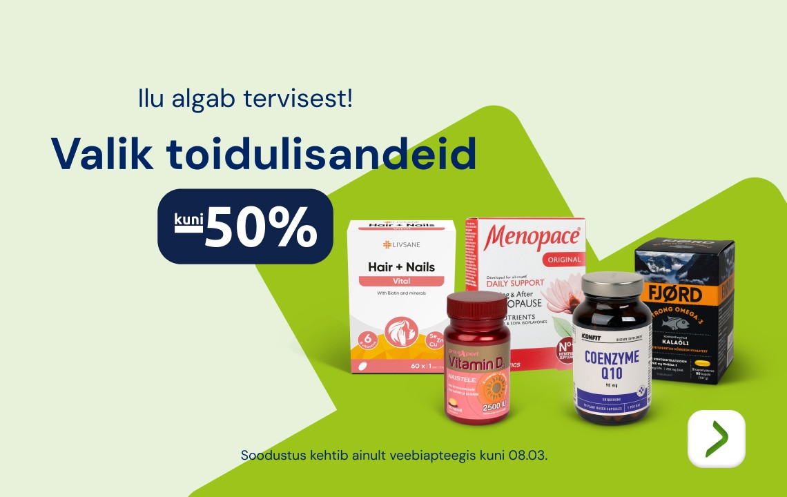 Valik toidulisandeid kuni -50%