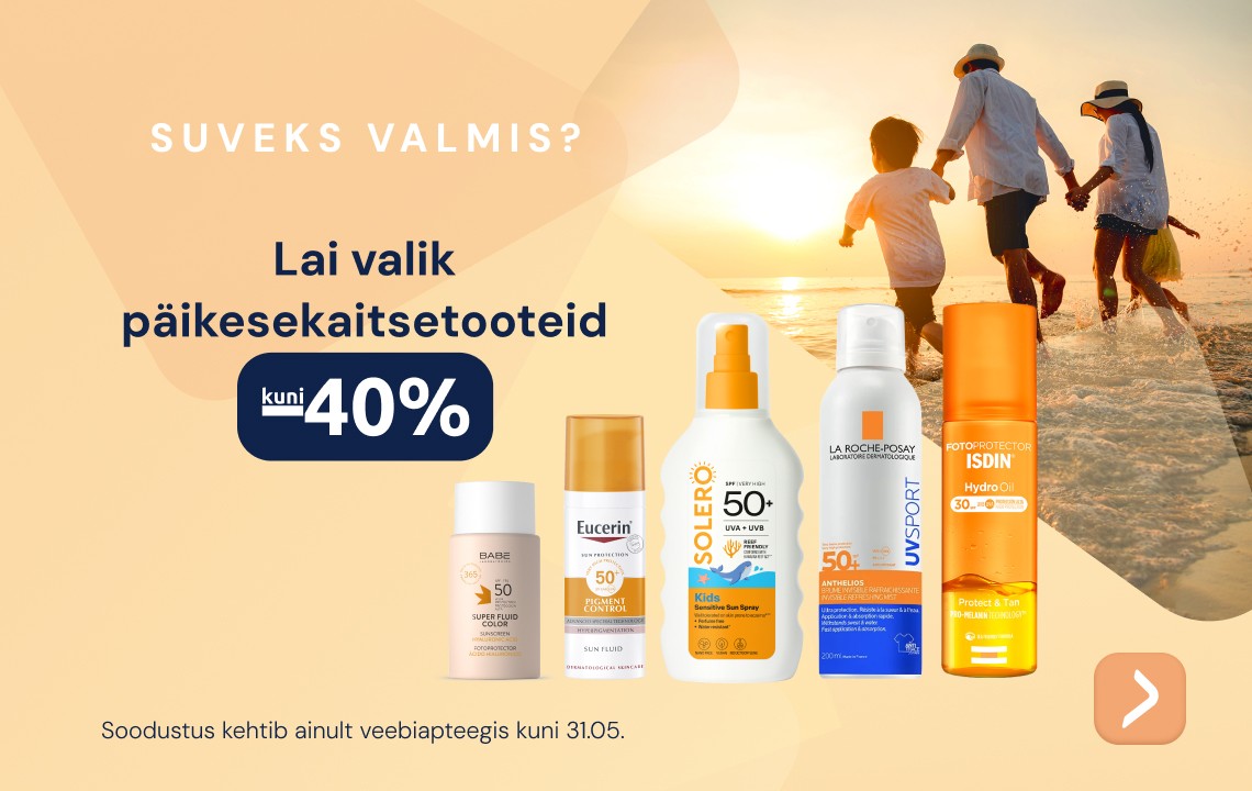 Lai valik päikesekaitsetooteid kuni -40%