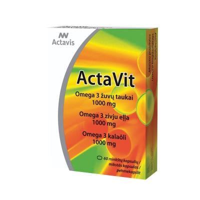 ACTAVIT OMEGA 3 KALAÕLI KAPSLID 1000MG N60