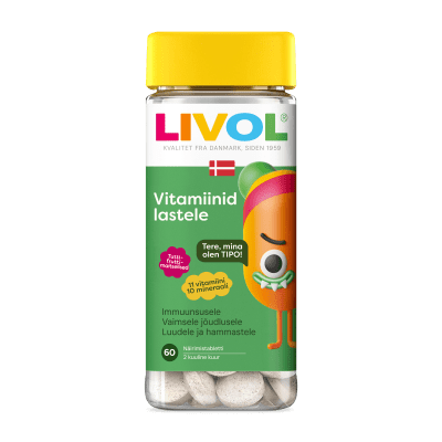 LIVOL VITAMIINID LASTELE NÄRIMISTBL TUTTI-FRUTTI N60