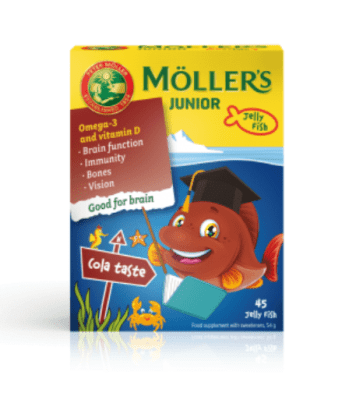 MÖLLER'S JUNIOR GEELKALAKESED PUUVILJAMAITSELISED N45