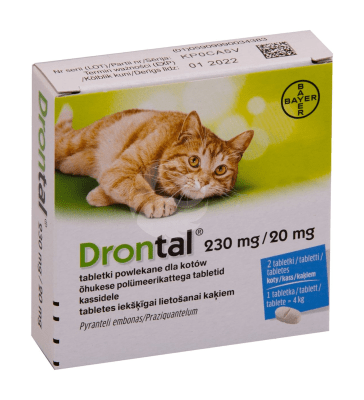 DRONTAL ÕHUKE POLÜMEERKATTEGA TBL 20MG+80MG N2