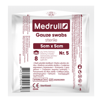 MEDRULL MARLI SALVRÄTID 5X5CM 8-KIHTI STERIILNE N5