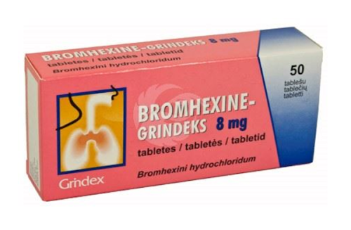 BROMHEXINE-GRINDEKS TBL 8MG N50