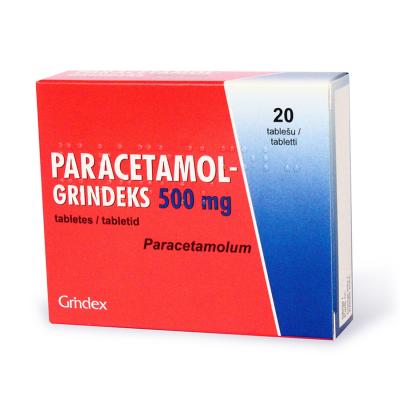 PARACETAMOL-GRINDEKS TBL 500MG N20