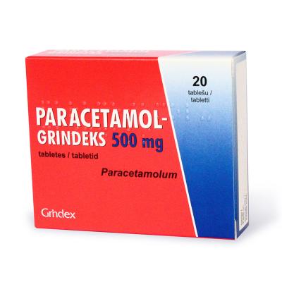 PARACETAMOL-GRINDEKS TBL 500MG N20