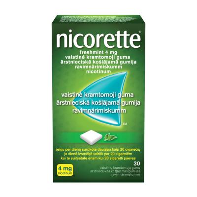 NICORETTE FRESHMINT RAVIMNÄRIMISKUMM 4MG N30