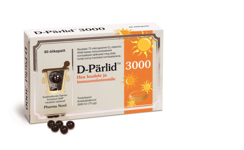 D-PÄRLID 3000 ÕLIKAPSLID 75MCG N80