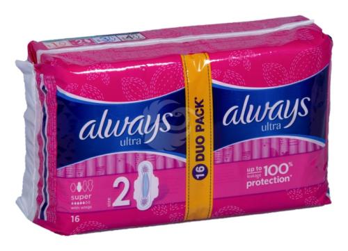 ALWAYS ULTRA HÜGIEENILINE SIDE SUPER PLUS DUO N16