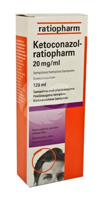 KETOCONAZOL-RATIOPHARM 20 MG/ML ŠAMPOON 20MG 1ML 120ML N1