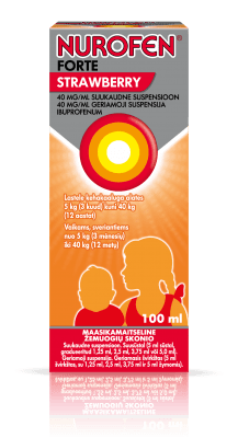 NUROFEN FORTE STRAWBERRY SUUKAUDNE SUSPENSIOON ENSOON 40MG 1ML 100ML N1