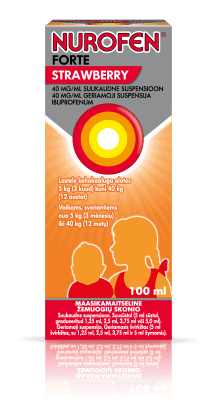 NUROFEN FORTE STRAWBERRY SUUKAUDNE SUSPENSIOON ENSOON 40MG 1ML 100ML N1