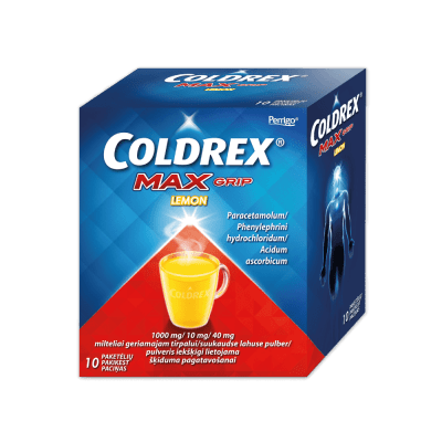COLDREX MAXGRIP LEMON SUUKAUDNE LAHUSE PULBER 1000MG+10MG+40MG N10
