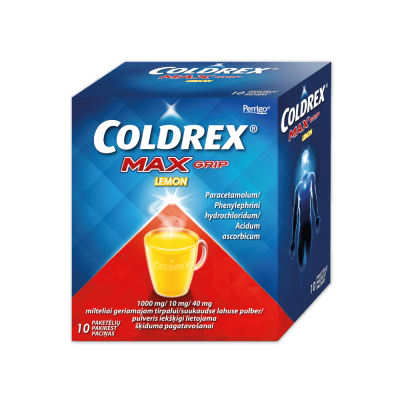 COLDREX MAXGRIP LEMON SUUKAUDNE LAHUSE PULBER 1000MG+10MG+40MG N10