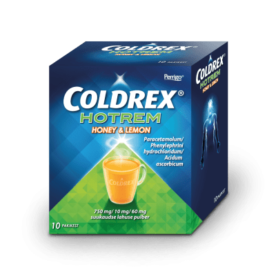 COLDREX HOTREM HONEY & LEMON SUUKAUDNE LAHUSE PULBER 750MG+10MG+60MG N10