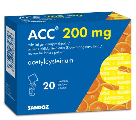 ACC 200 MG SUUKAUDNE LAHUSE PULBER 200MG 1ANNUST N20
