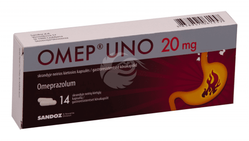 OMEP UNO GASTRORESIST KÕVAKAPS 20MG N14