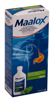 MAALOX SUUKAUDNE SUSPENSIOON ENSOON 35MG+40MG 1ML 250ML N1