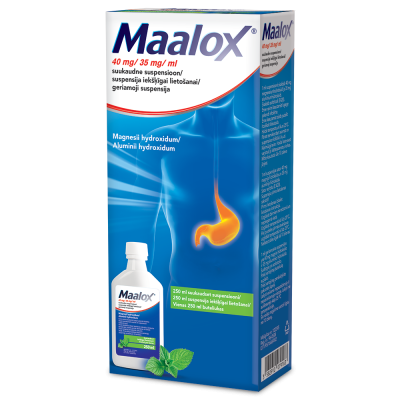 MAALOX SUUKAUDNE SUSPENSIOON ENSOON 35MG+40MG 1ML 250ML N1