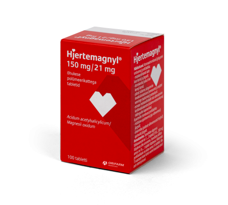 HJERTEMAGNYL ÕHUKE POLÜMEERKATTEGA TBL 150MG+21MG N100