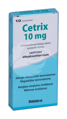 CETRIX 10 MG ÕHUKE POLÜMEERKATTEGA TBL 10MG N10