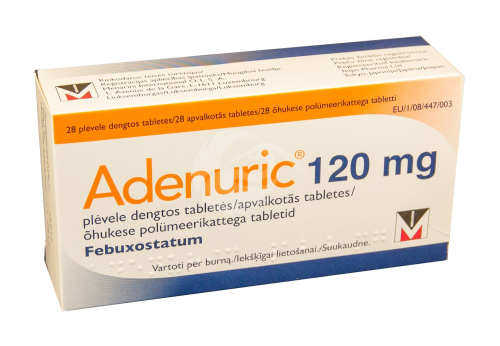 ADENURIC ÕHUKE POLÜMEERKATTEGA TBL 120MG N28