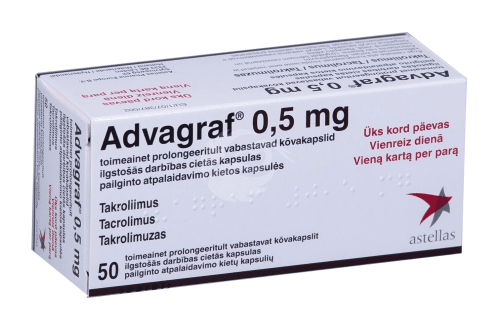 ADVAGRAF TOIMEAINET PROLONGEERITULT VABASTAV KÕVAKAPSEL 0.5MG N50