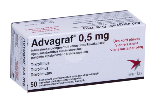 ADVAGRAF TOIMEAINET PROLONGEERITULT VABASTAV KÕVAKAPSEL 0.5MG N50