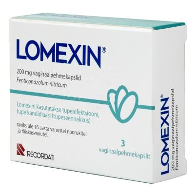 LOMEXIN 200MG VAGINAALPEHMEKAPSEL N3