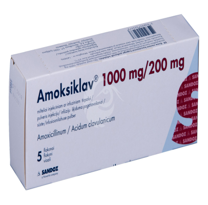 AMOKSIKLAV SÜSTE-/INFUSIOONILAHUSE PULBER 1G+0.2G N5