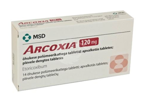 ARCOXIA ÕHUKE POLÜMEERKATTEGA TBL 120MG N14