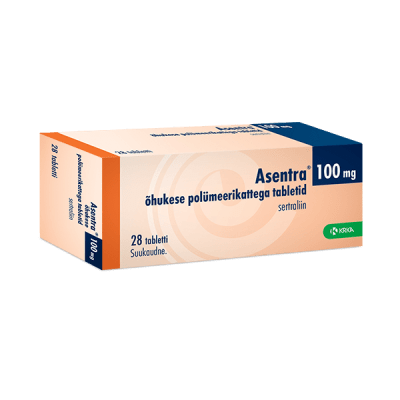 ASENTRA ÕHUKE POLÜMEERKATTEGA TBL 100MG N28