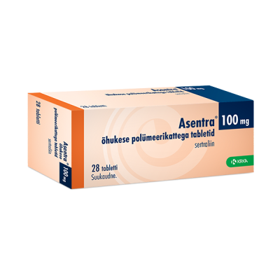 ASENTRA ÕHUKE POLÜMEERKATTEGA TBL 100MG N28
