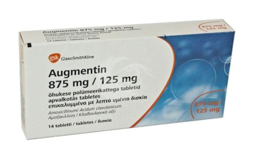 AUGMENTIN ÕHUKE POLÜMEERKATTEGA TBL 875MG+125MG N14