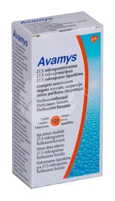 AVAMYS NINASPREI SUSPENSIOON ENSIOON 27.5MCG 1ANNUST 120ANNUST N1