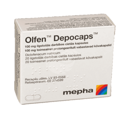 OLFEN DEPOCAPS TOIMEAINET PROLONGEERITULT VABASTAV KÕVAKAPSEL 100MG N20