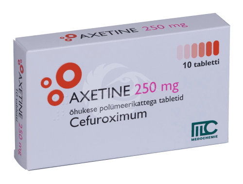 AXETINE ÕHUKE POLÜMEERKATTEGA TBL 250MG N10