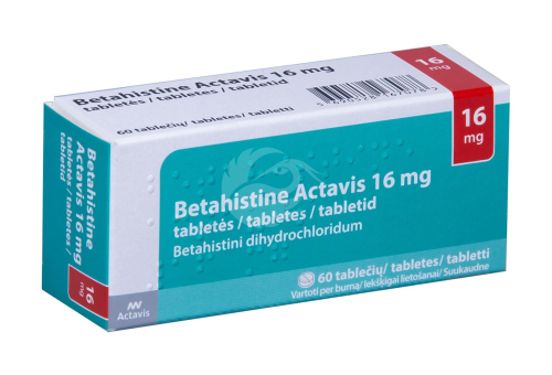 BETAHISTINE ACTAVIS TBL 16MG N60