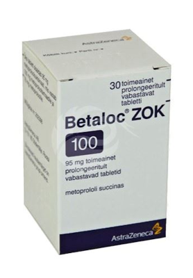 BETALOC ZOK 100 TOIMEAINET PROLONGEERITULT VABASTAV TBL 100MG N30