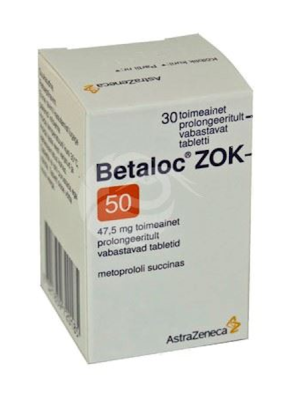 BETALOC ZOK 50 TOIMEAINET PROLONGEERITULT VABASTAV TBL 50MG N30