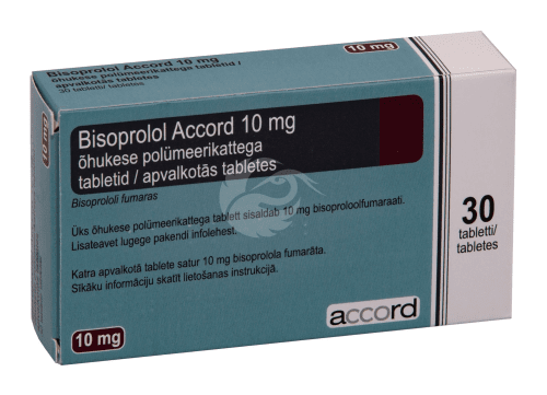 BISOPROLOL ACCORD ÕHUKE POLÜMEERKATTEGA TBL 10MG N30