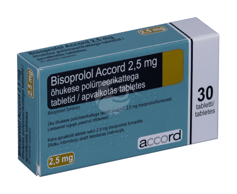 BISOPROLOL ACCORD ÕHUKE POLÜMEERKATTEGA TBL 2.5MG N30