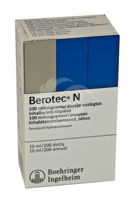 BEROTEC N INHALATSIOONIAEROSOOLOOL LAHUS 100MCG 1ANNUST 200ANNUST N1