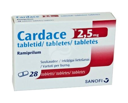 CARDACE 2.5 MG TBL 2.5MG N28