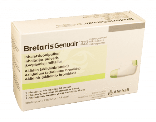 BRETARIS GENUAIR INHALATSIOONI PULBER 322MCG 1ANNUST 60ANNUST N1