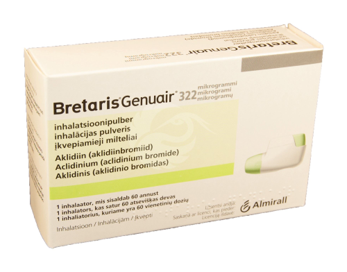 BRETARIS GENUAIR INHALATSIOONI PULBER 322MCG 1ANNUST 60ANNUST N1