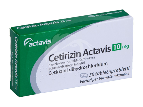 CETIRIZIN ACTAVIS ÕHUKE POLÜMEERKATTEGA TBL 10MG N30