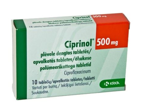 CIPRINOL ÕHUKE POLÜMEERKATTEGA TBL 500MG N10